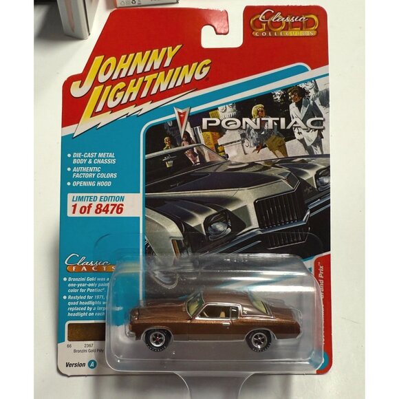 Johnny Lightning 1971 Pontiac Grand Prix Bronzini Gold Metallic - Picture 1 of 8